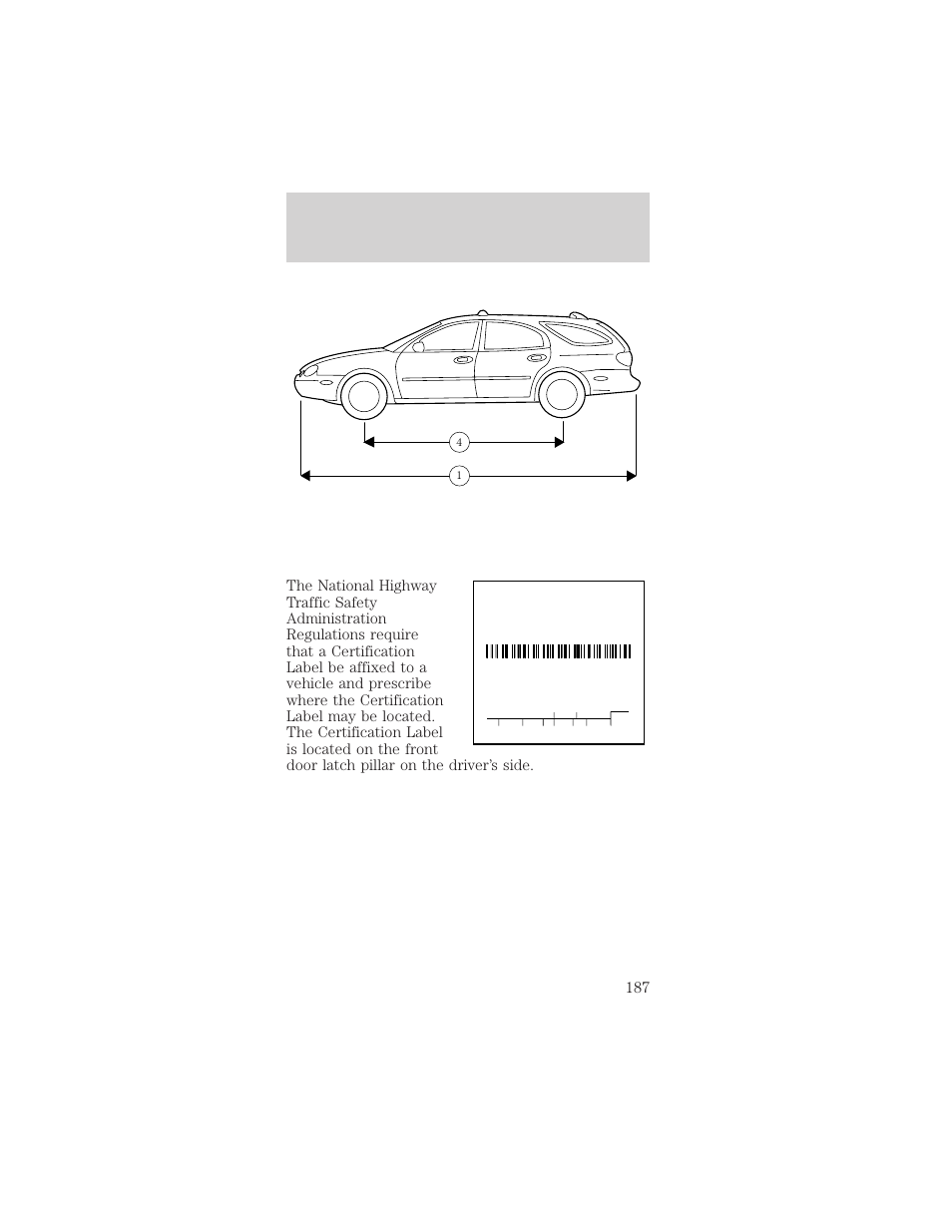 Capacities and specifications | Mercury Sable 1999 User Manual | Page 187 / 216