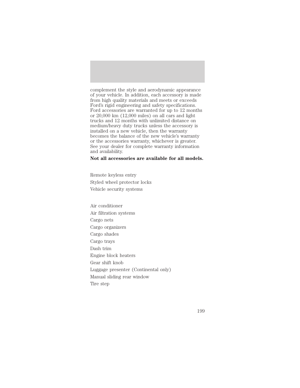 Customer assistance | Mercury Sable 1999 User Manual | Page 199 / 216