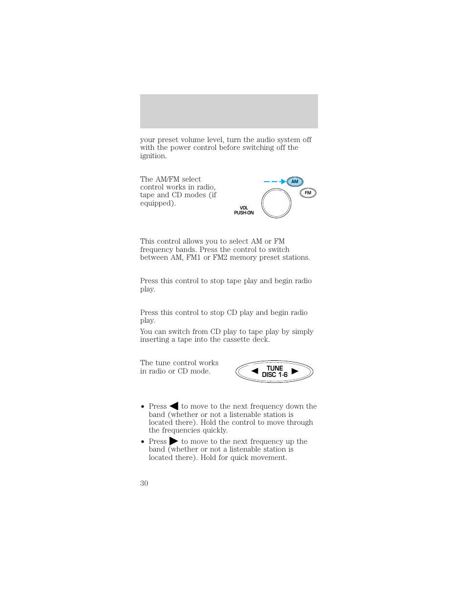 Controls and features | Mercury Sable 1999 User Manual | Page 30 / 216