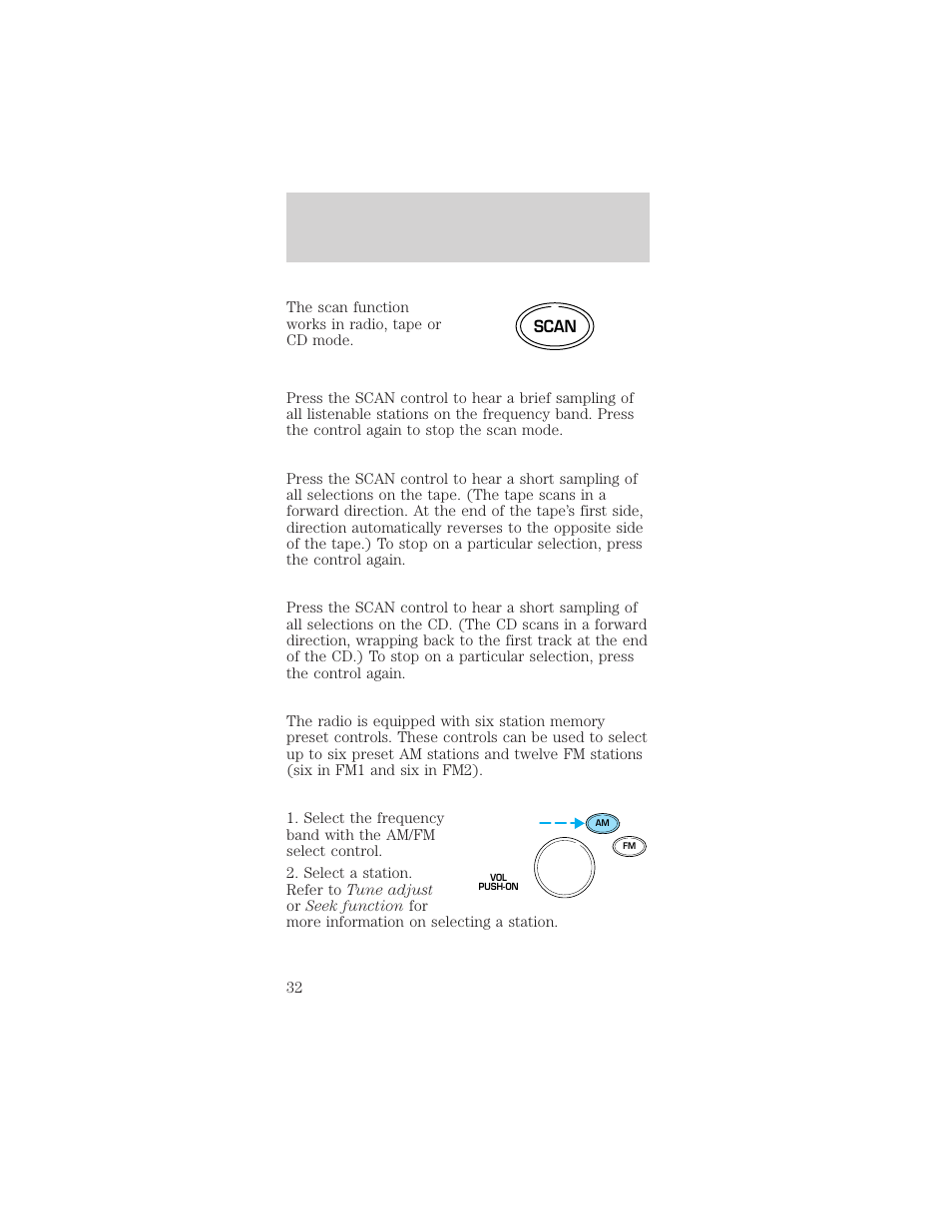 Controls and features | Mercury Sable 1999 User Manual | Page 32 / 216