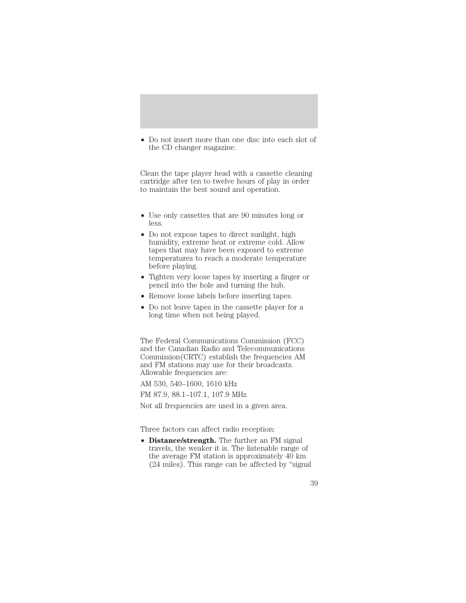 Controls and features | Mercury Sable 1999 User Manual | Page 39 / 216