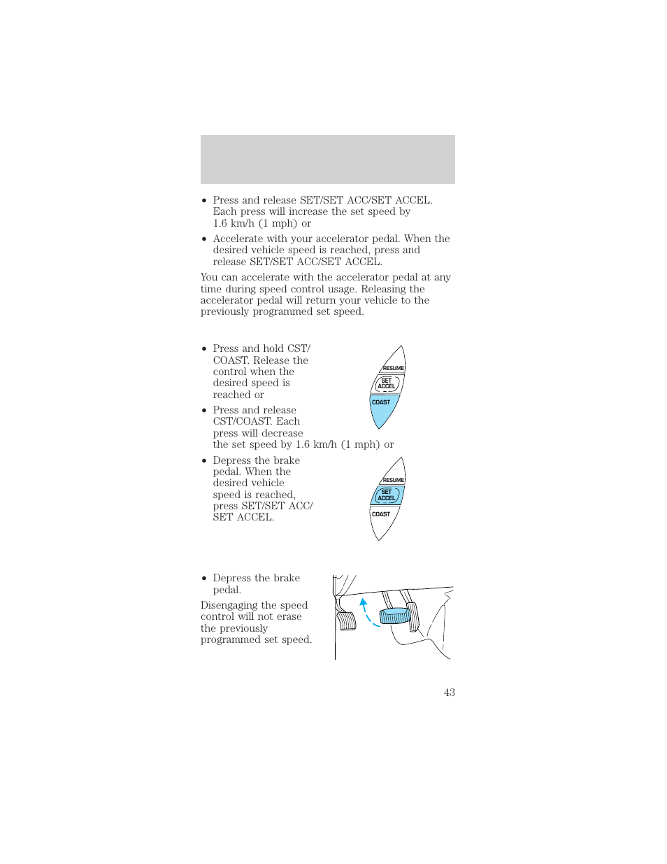 Controls and features | Mercury Sable 1999 User Manual | Page 43 / 216