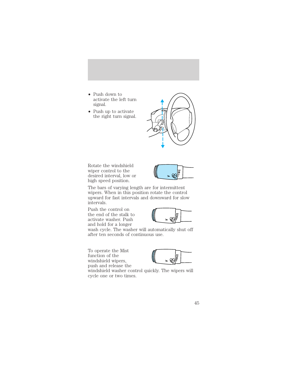 Controls and features | Mercury Sable 1999 User Manual | Page 45 / 216