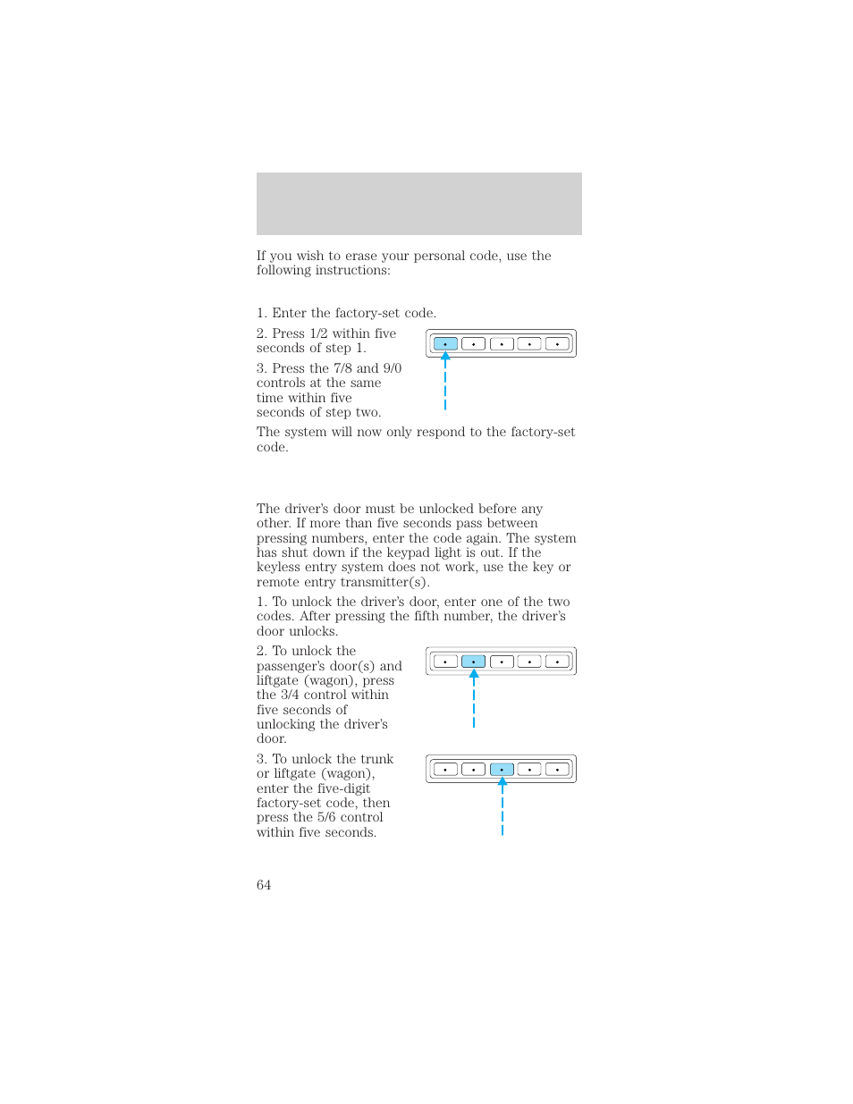 Controls and features | Mercury Sable 1999 User Manual | Page 64 / 216
