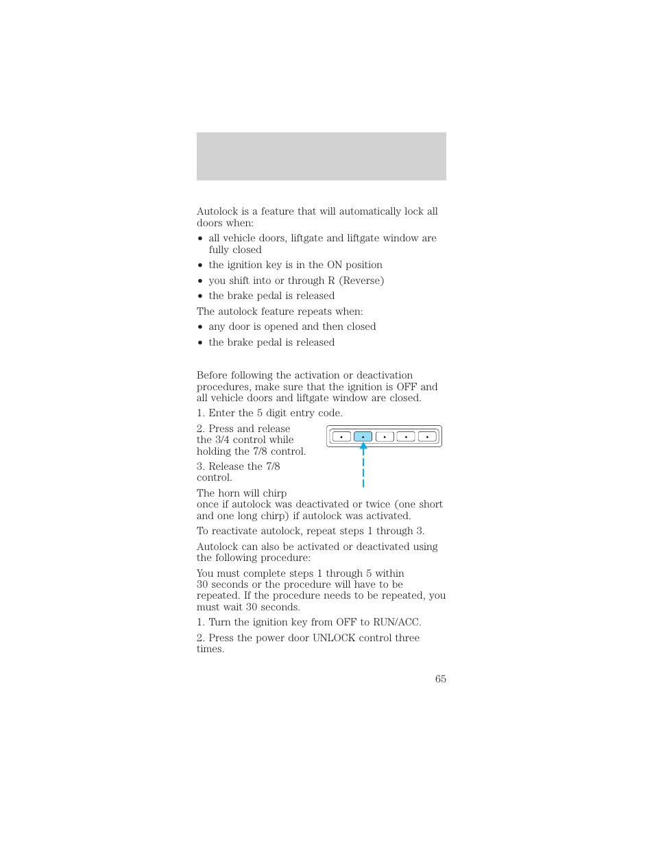 Controls and features | Mercury Sable 1999 User Manual | Page 65 / 216