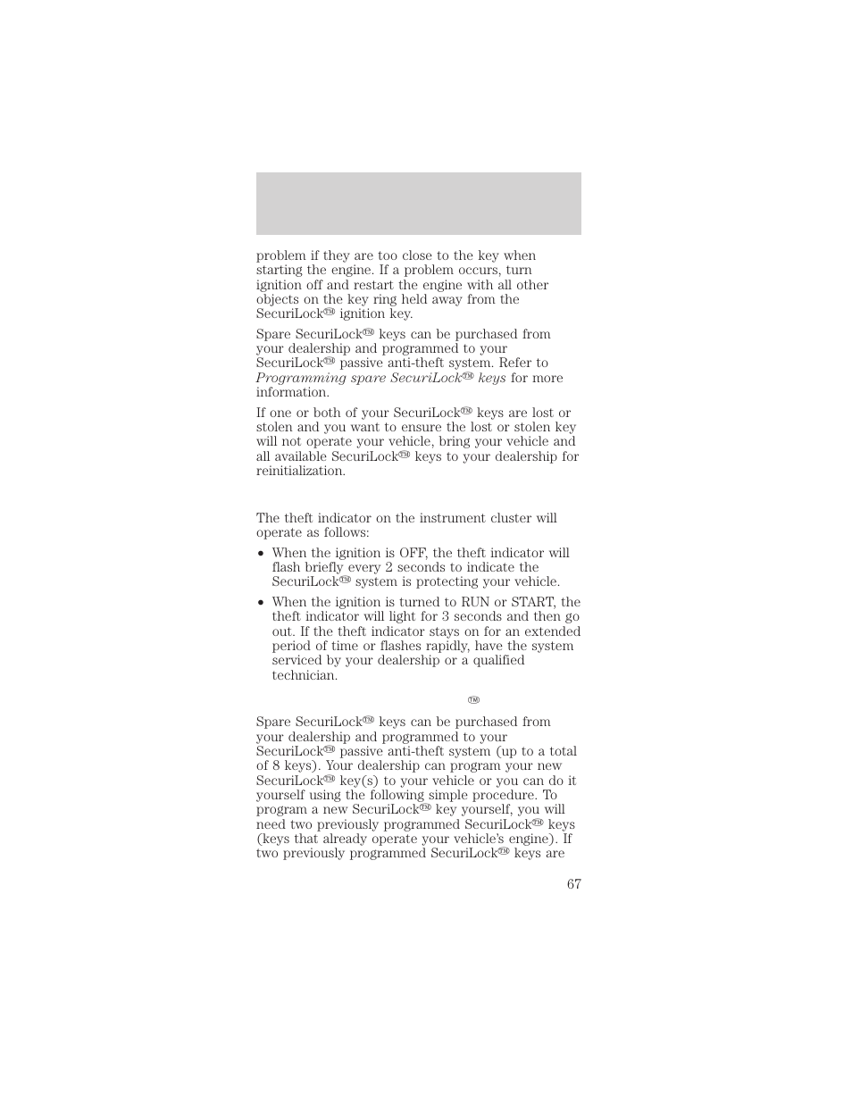 Controls and features | Mercury Sable 1999 User Manual | Page 67 / 216