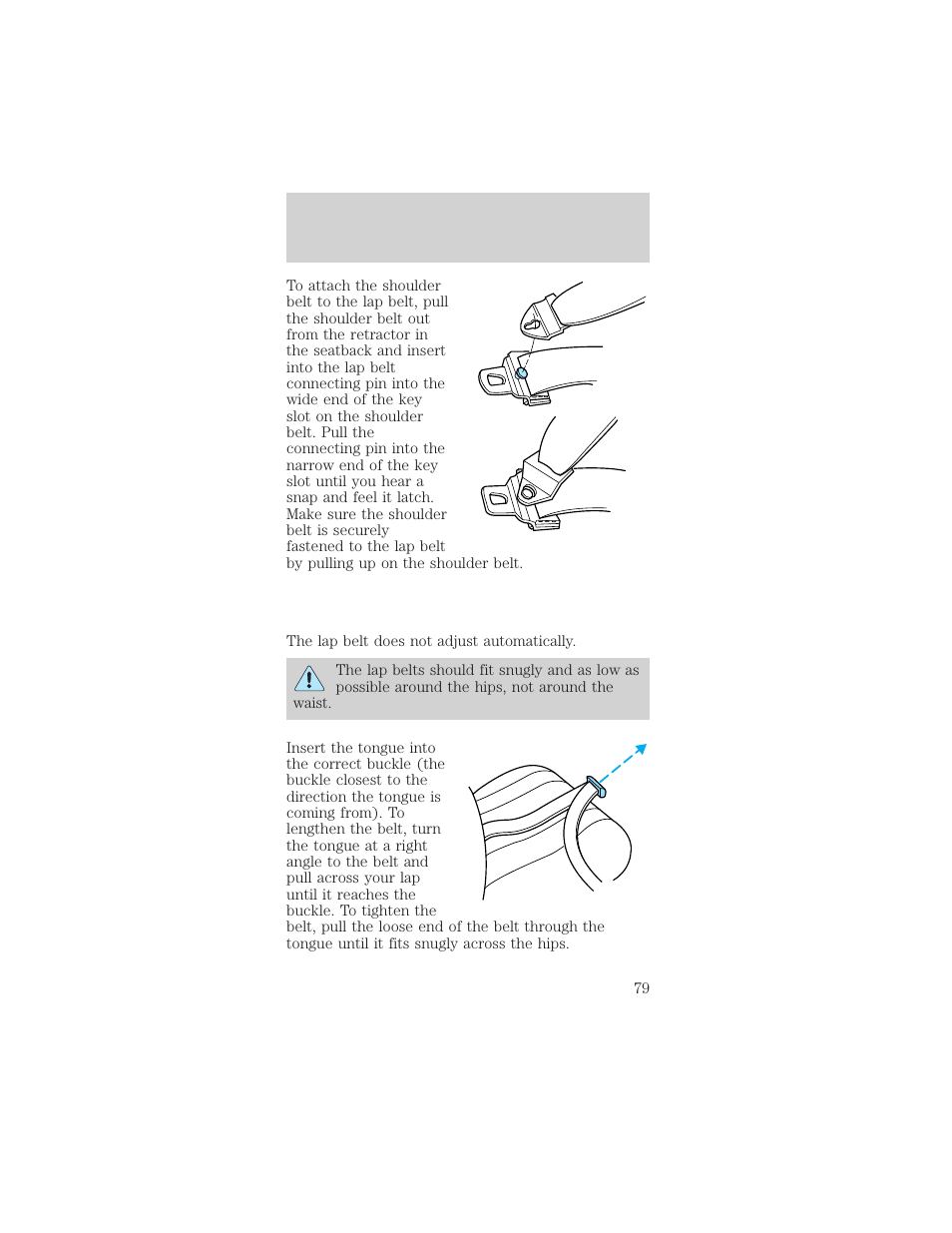 Seating and safety restraints | Mercury Sable 1999 User Manual | Page 79 / 216