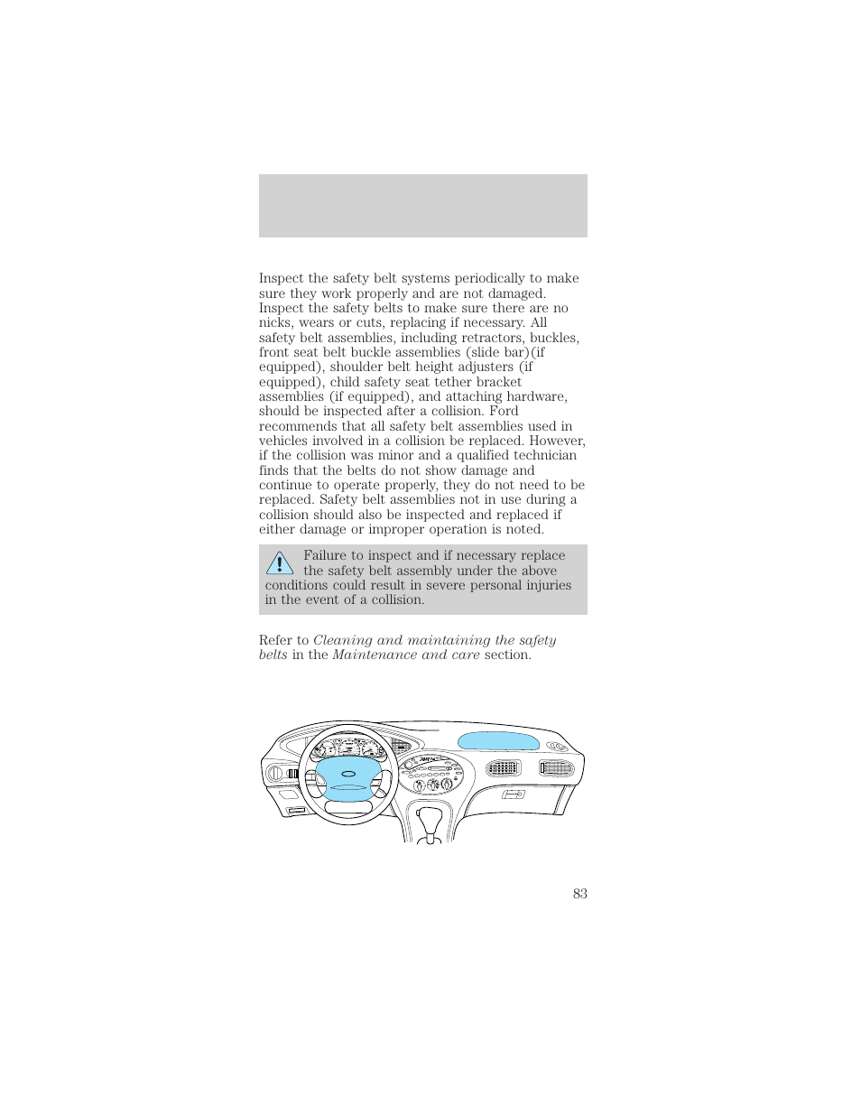 Seating and safety restraints | Mercury Sable 1999 User Manual | Page 83 / 216