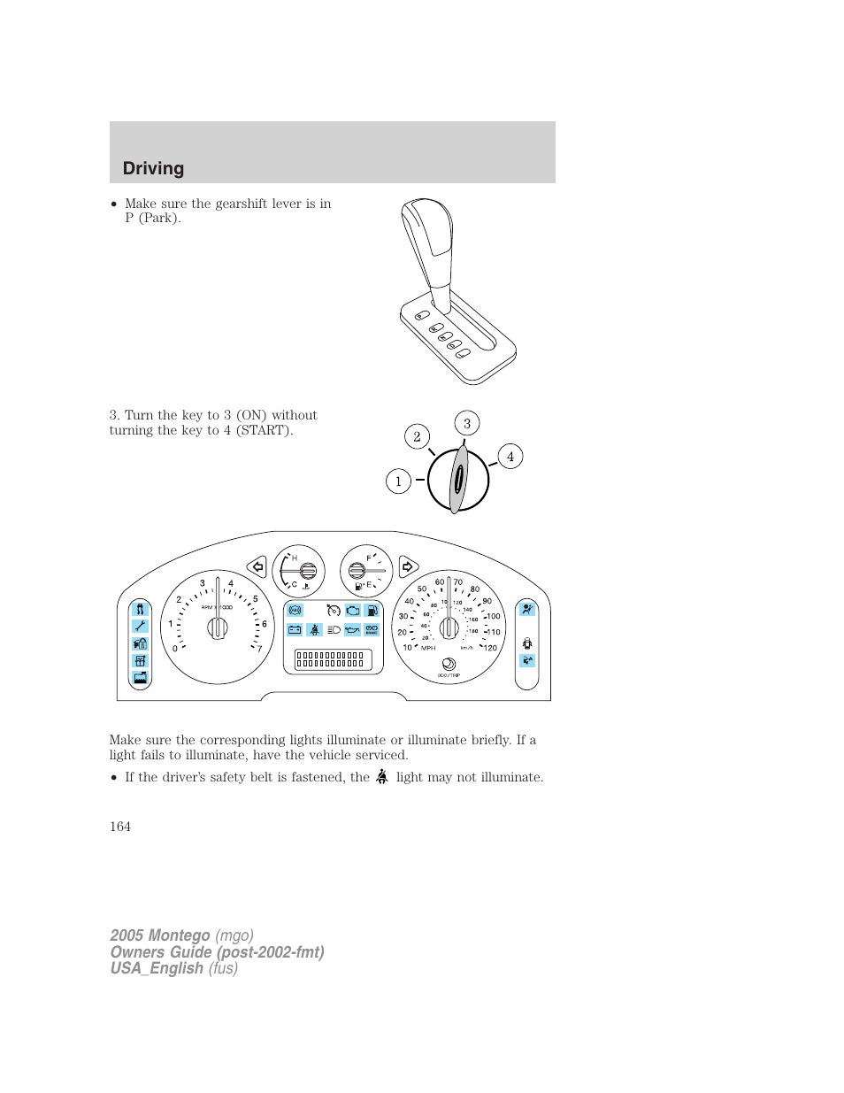 Driving | Mercury Mountaineer 2005 User Manual | Page 164 / 264