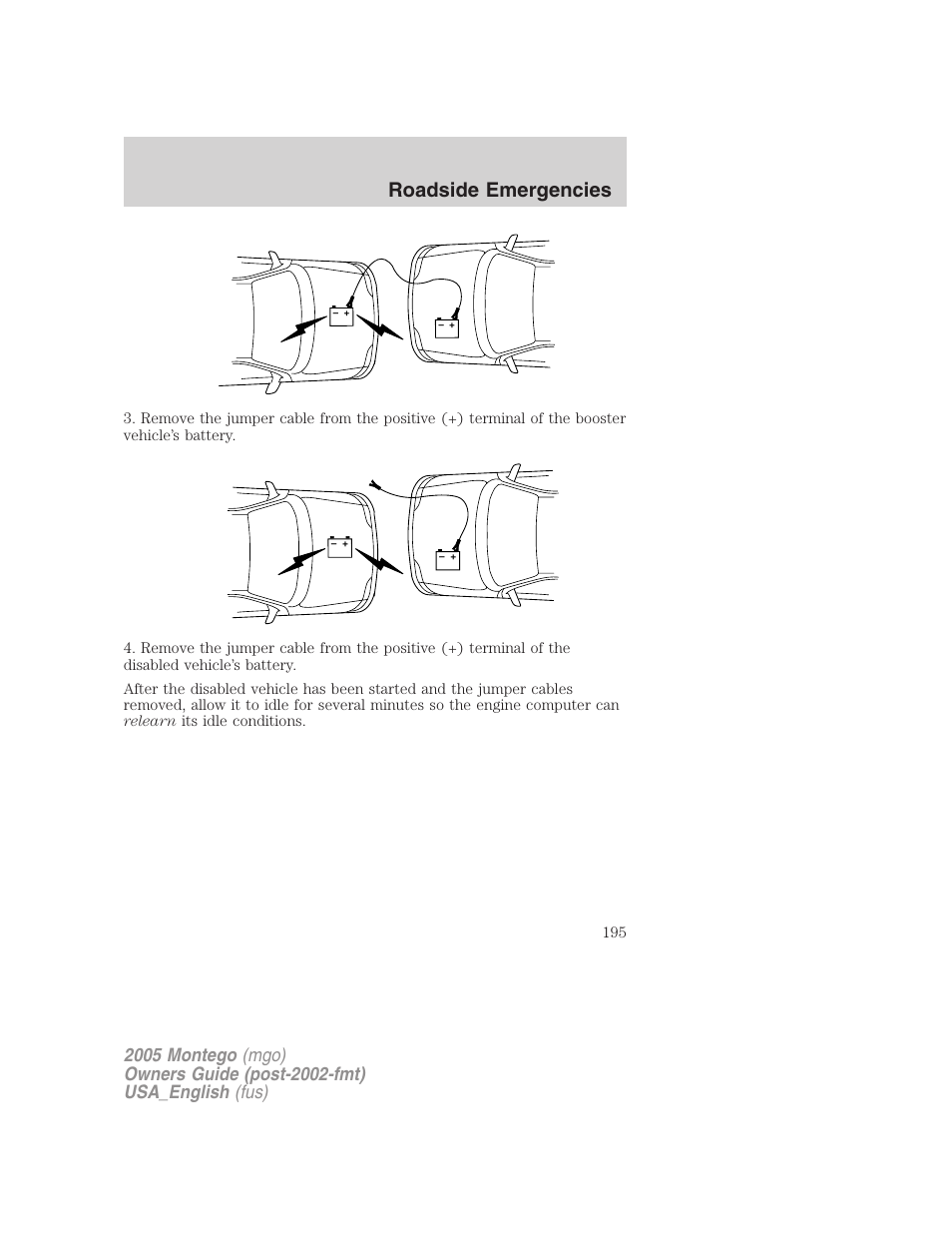 Roadside emergencies | Mercury Mountaineer 2005 User Manual | Page 195 / 264