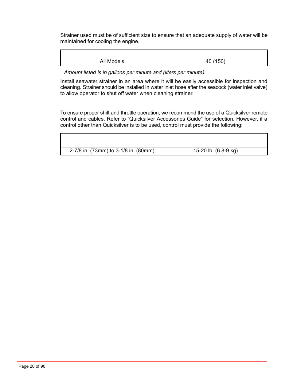 Throttle/shift remote control and cables | Mercury INSTALLATION MANUAL D7.3L D-TRONIC User Manual | Page 20 / 90