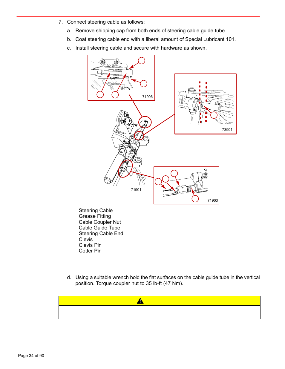 Caution | Mercury INSTALLATION MANUAL D7.3L D-TRONIC User Manual | Page 34 / 90