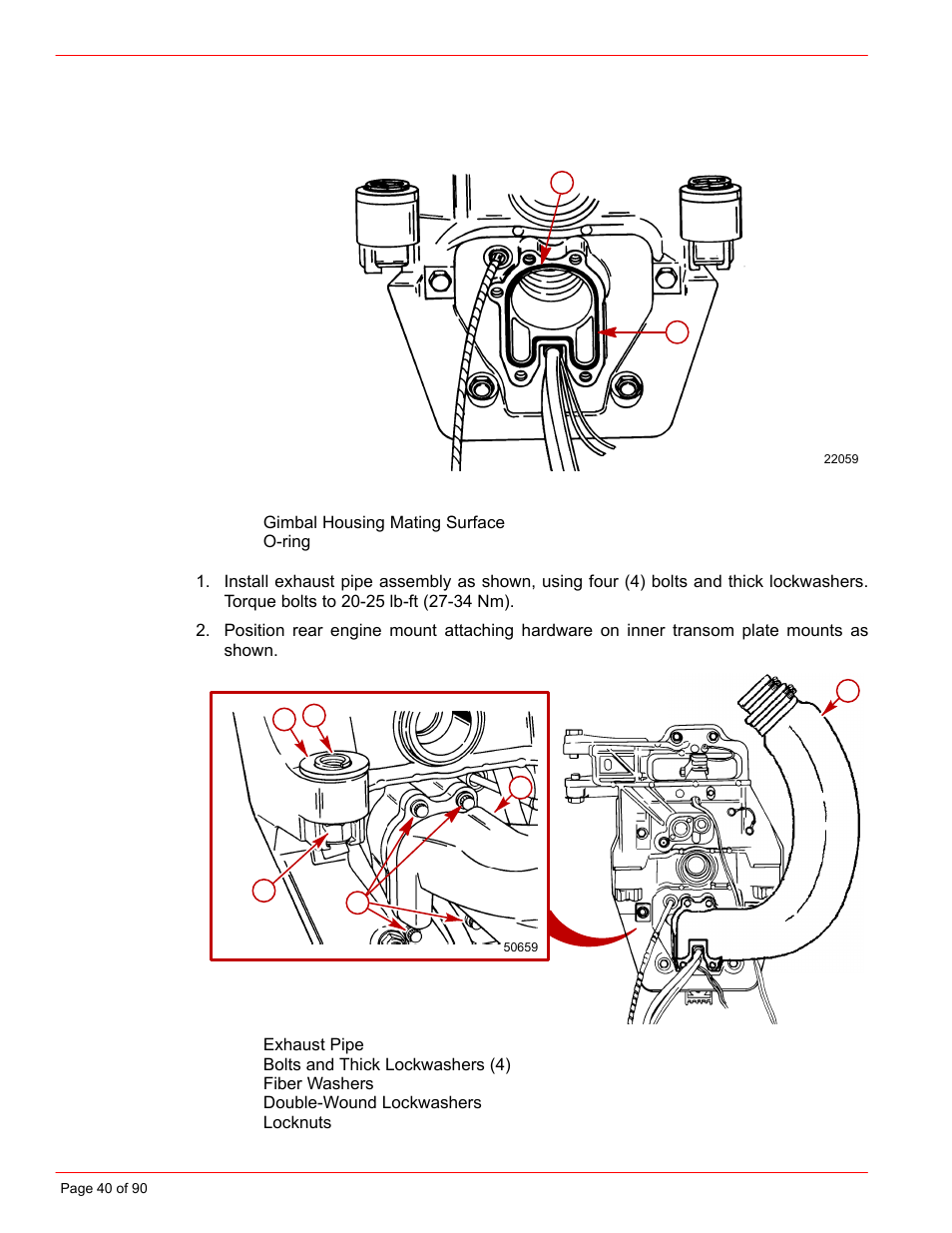 Transom preparation | Mercury INSTALLATION MANUAL D7.3L D-TRONIC User Manual | Page 40 / 90