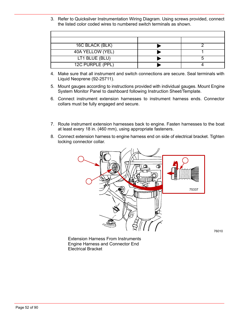 Mercury INSTALLATION MANUAL D7.3L D-TRONIC User Manual | Page 52 / 90