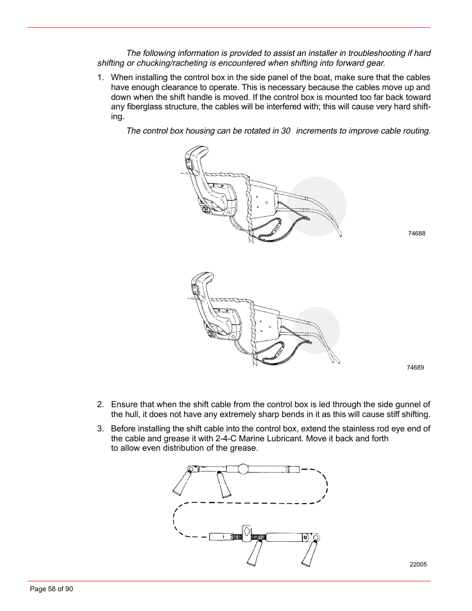 Troubleshooting shift problems | Mercury INSTALLATION MANUAL D7.3L D-TRONIC User Manual | Page 58 / 90