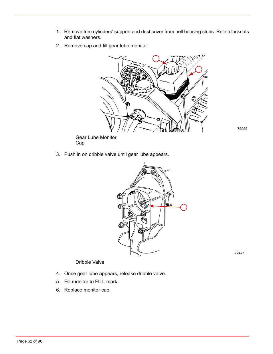 Sterndrive unit installation | Mercury INSTALLATION MANUAL D7.3L D-TRONIC User Manual | Page 62 / 90