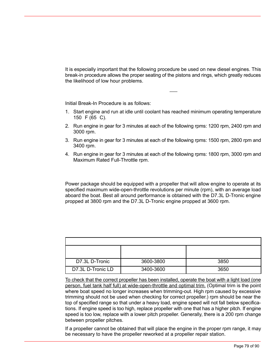 Boat-in-the-water tests | Mercury INSTALLATION MANUAL D7.3L D-TRONIC User Manual | Page 79 / 90