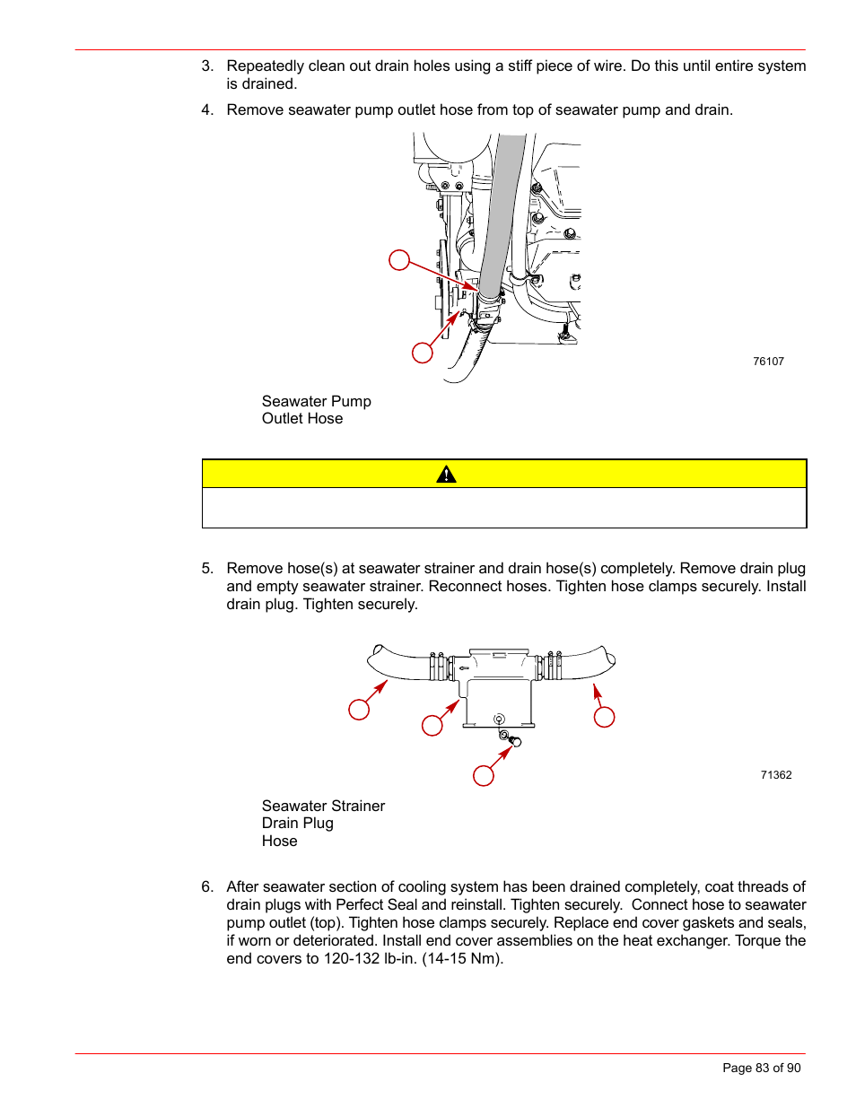 Caution | Mercury INSTALLATION MANUAL D7.3L D-TRONIC User Manual | Page 83 / 90