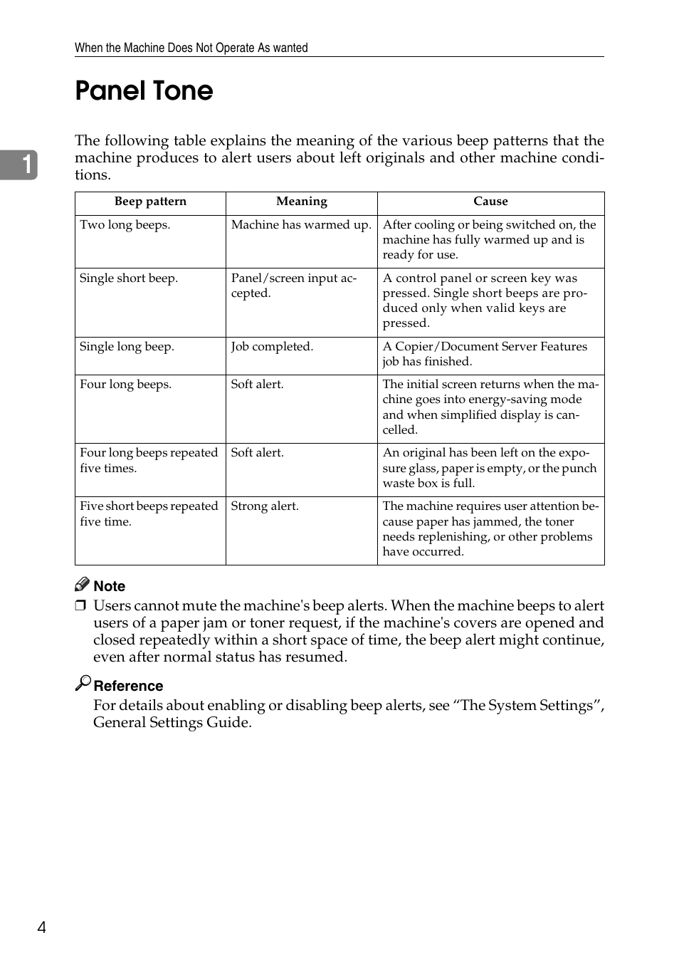 Panel tone, 1panel tone | Microsoft C4500 User Manual | Page 12 / 136