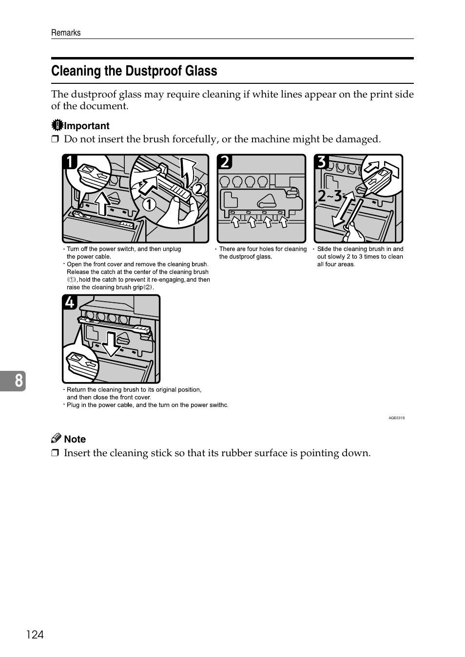 Cleaning the dustproof glass | Microsoft C4500 User Manual | Page 132 / 136