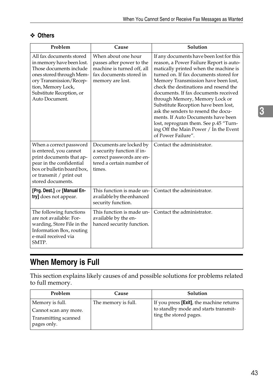 When memory is full, Others | Microsoft C4500 User Manual | Page 51 / 136