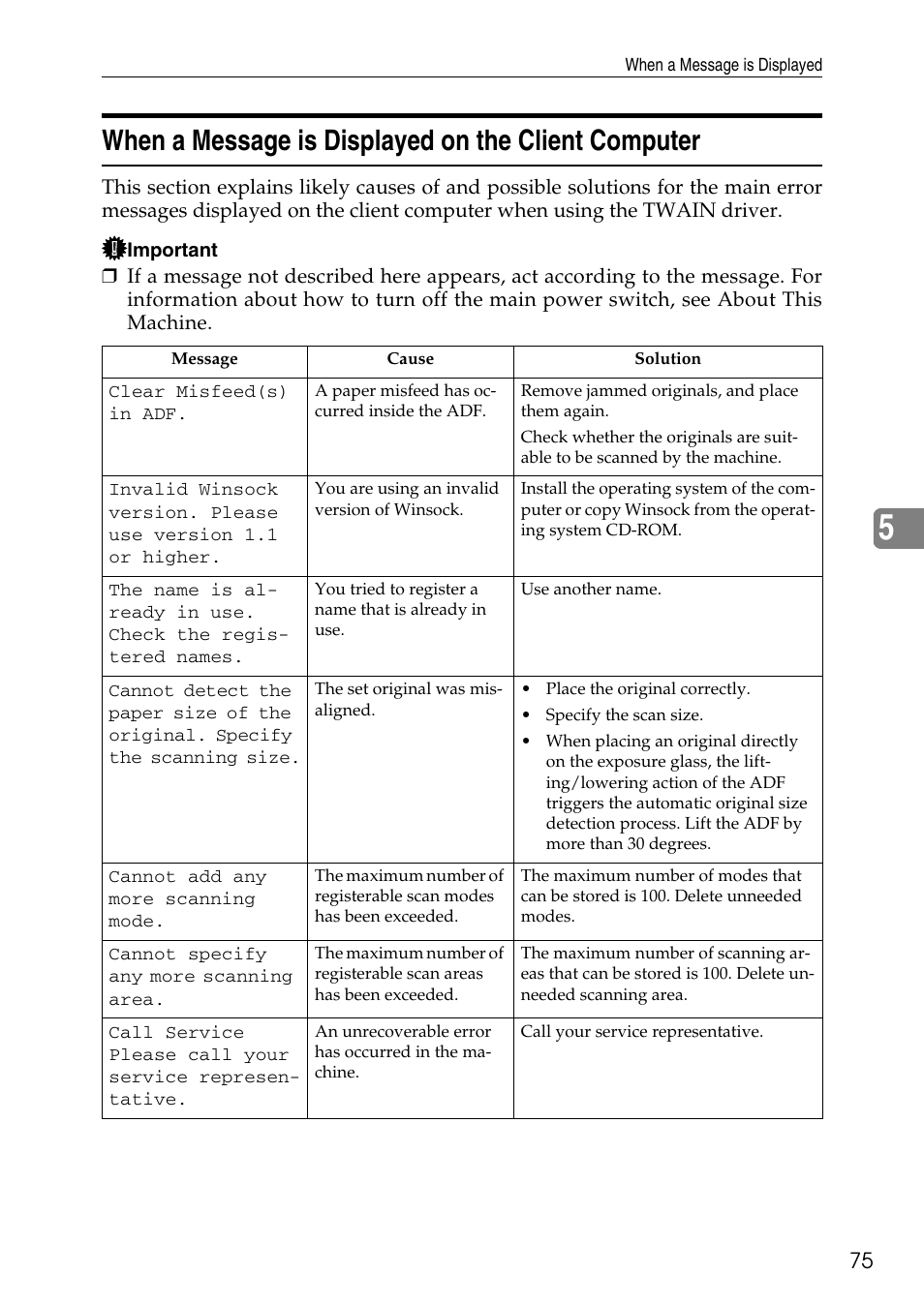 When a message is displayed on the client computer | Microsoft C4500 User Manual | Page 83 / 136