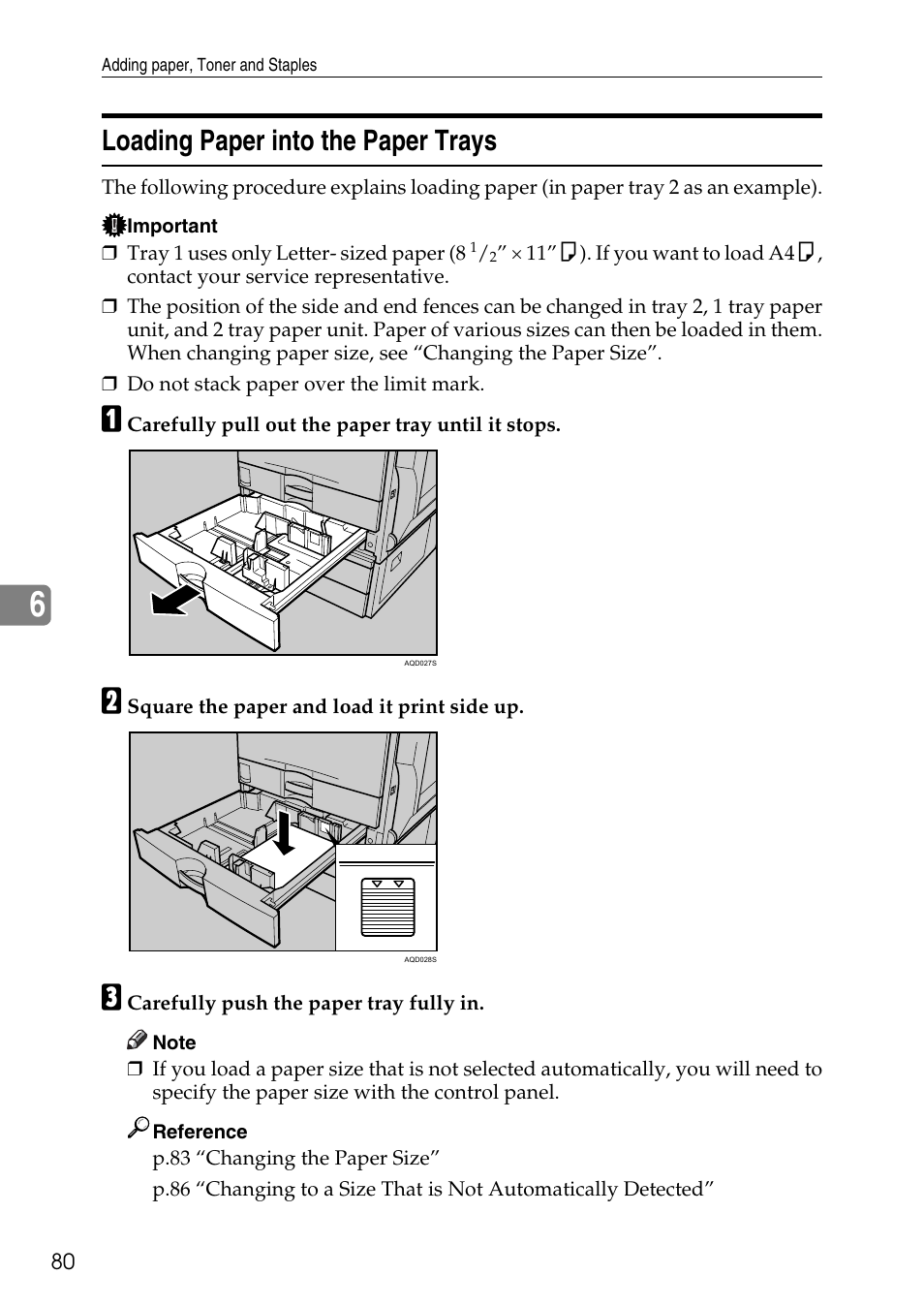 Loading paper into the paper trays | Microsoft C4500 User Manual | Page 88 / 136
