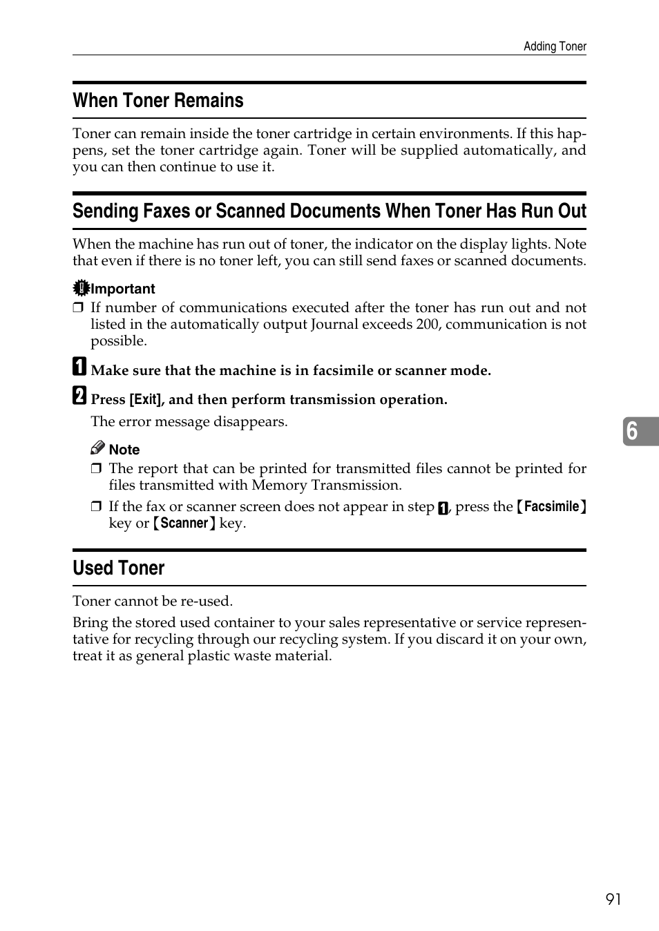 When toner remains, Used toner | Microsoft C4500 User Manual | Page 99 / 136