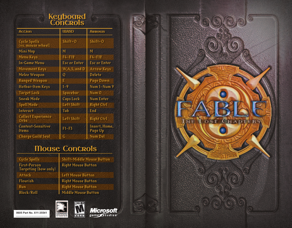 Microsoft FABLE THE LOST CHAPTERS X11-35541 User Manual | 18 pages