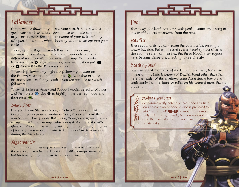 Followers, Foes, Dawn star | Sagacious zu, Bandits, Death’s hand | Microsoft X10-99979 User Manual | Page 13 / 18