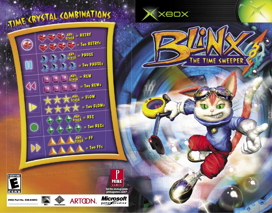 Microsoft Blinx The Time Sweeper for Xbox User Manual | 12 pages