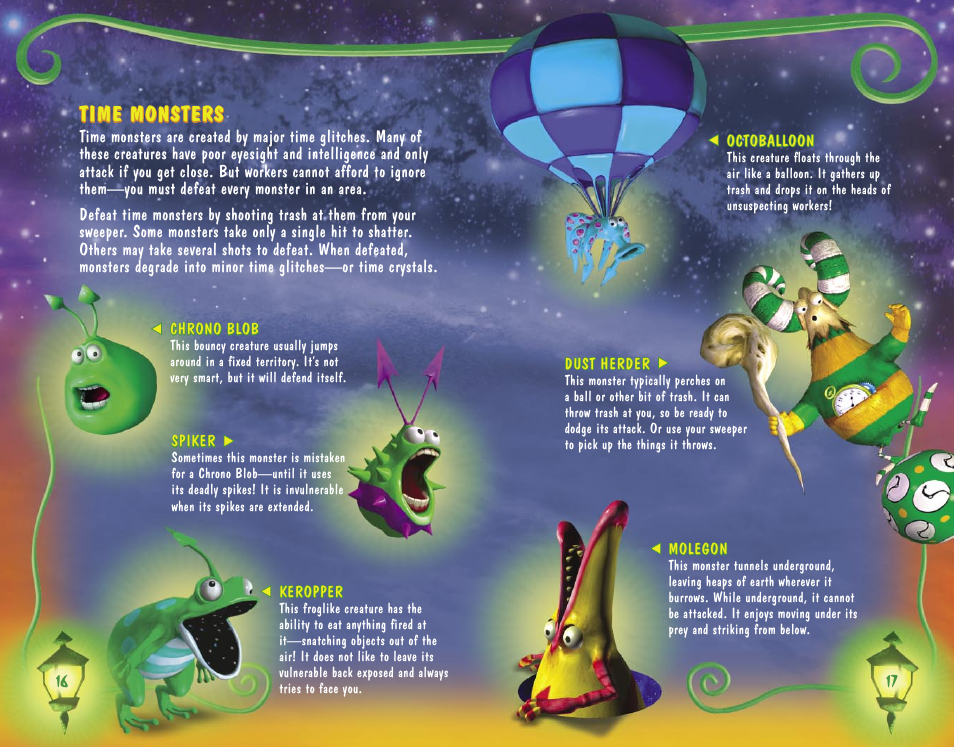 Time monsters | Microsoft Blinx The Time Sweeper for Xbox User Manual | Page 10 / 12