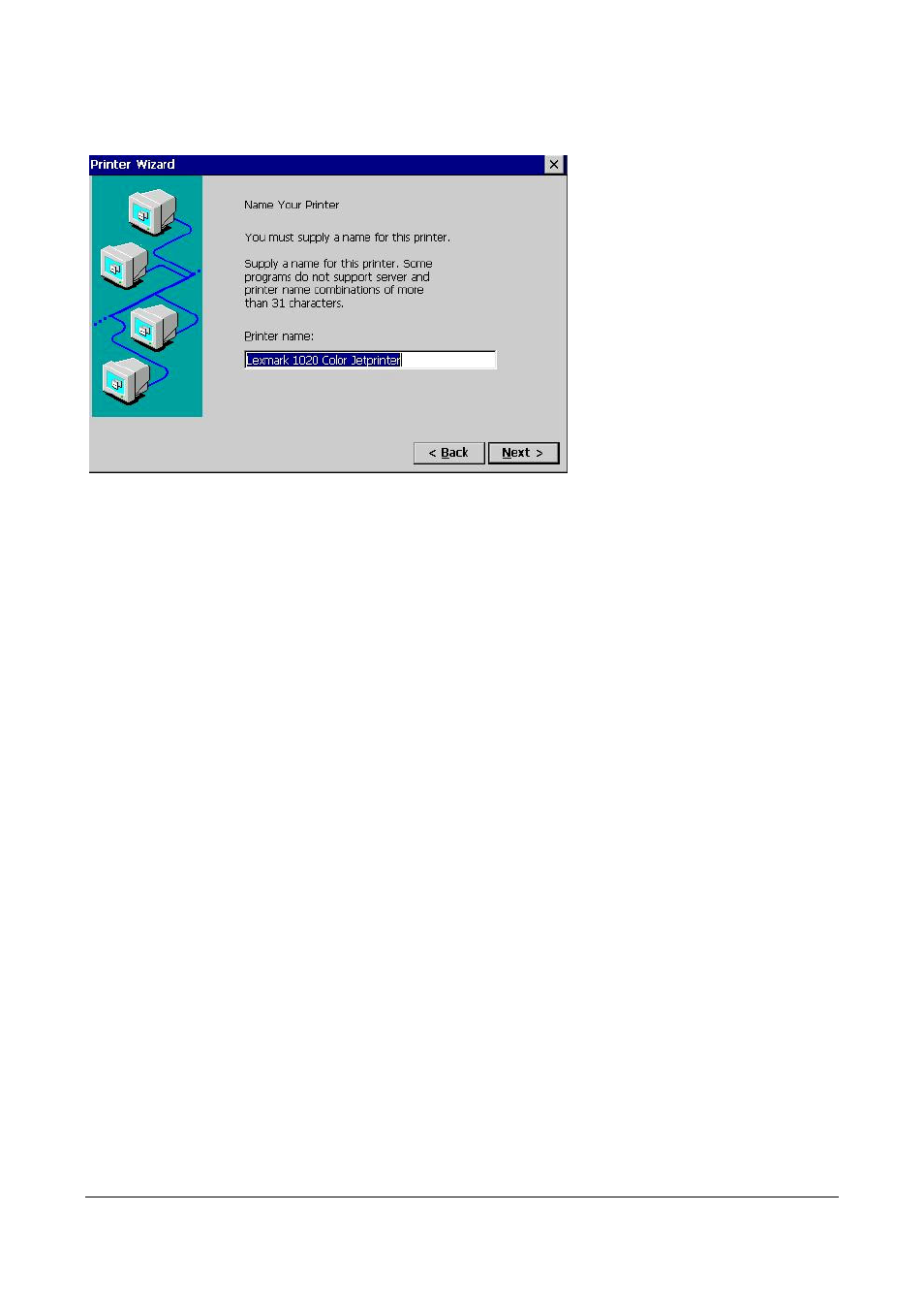 Figure 22:control panel – printer name | Microsoft Windows CE A2xx User Manual | Page 19 / 43