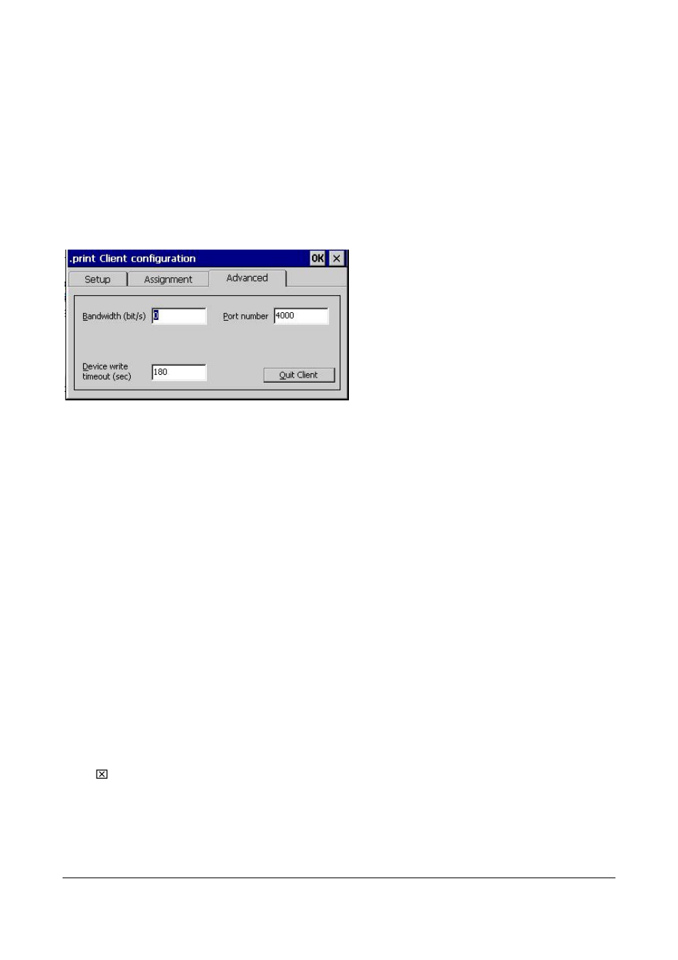 Figure 25: thinprint client ce - advanced | Microsoft Windows CE A2xx User Manual | Page 21 / 43