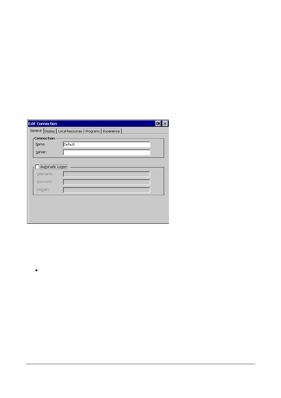 4 edit connections, 1 edit an rdp application, Edit connections | Edit an rdp application, Figure 56 edit connection – general tab | Microsoft Windows CE A2xx User Manual | Page 39 / 43