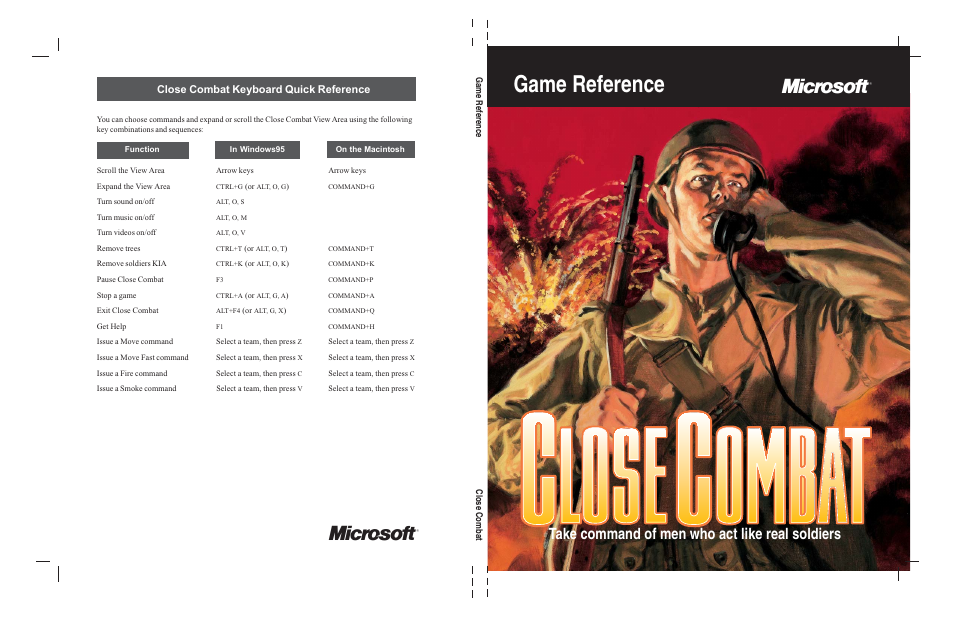 Microsoft Close Combat User Manual | 163 pages