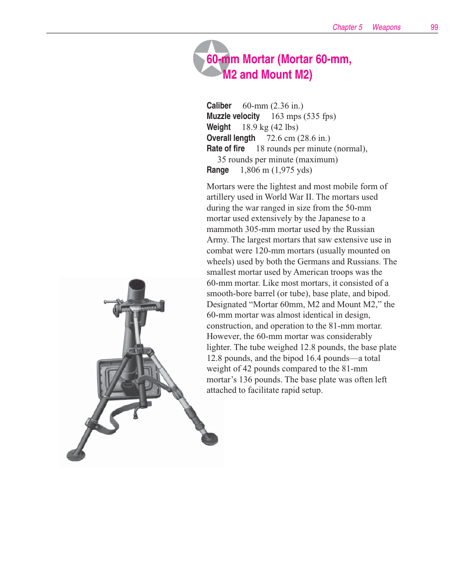 Mm mortar (mortar 60-mm, m2 and mount m2) | Microsoft Close Combat User Manual | Page 100 / 163