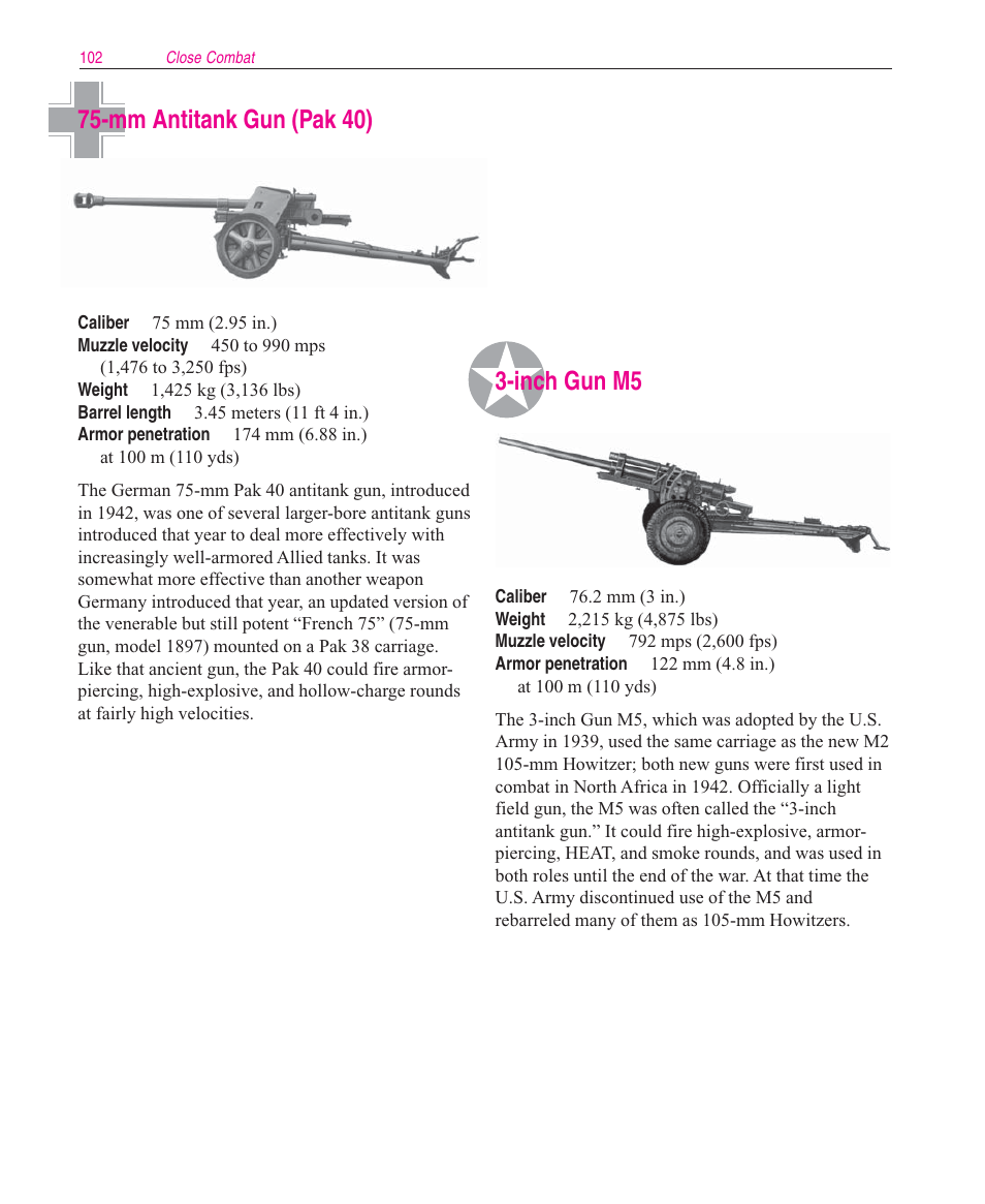 Inch gun m5, Mm antitank gun (pak 40) | Microsoft Close Combat User Manual | Page 103 / 163