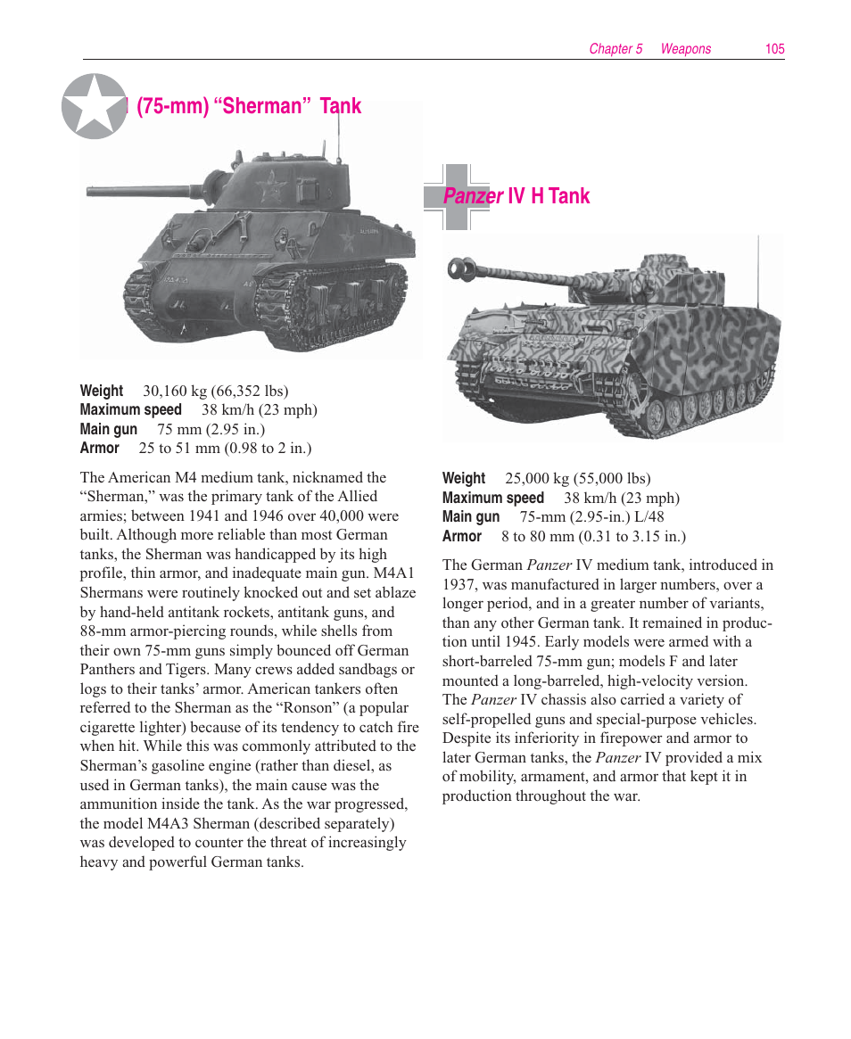 M4a1 (75-mm) “sherman” tank panzer iv h tank | Microsoft Close Combat User Manual | Page 106 / 163