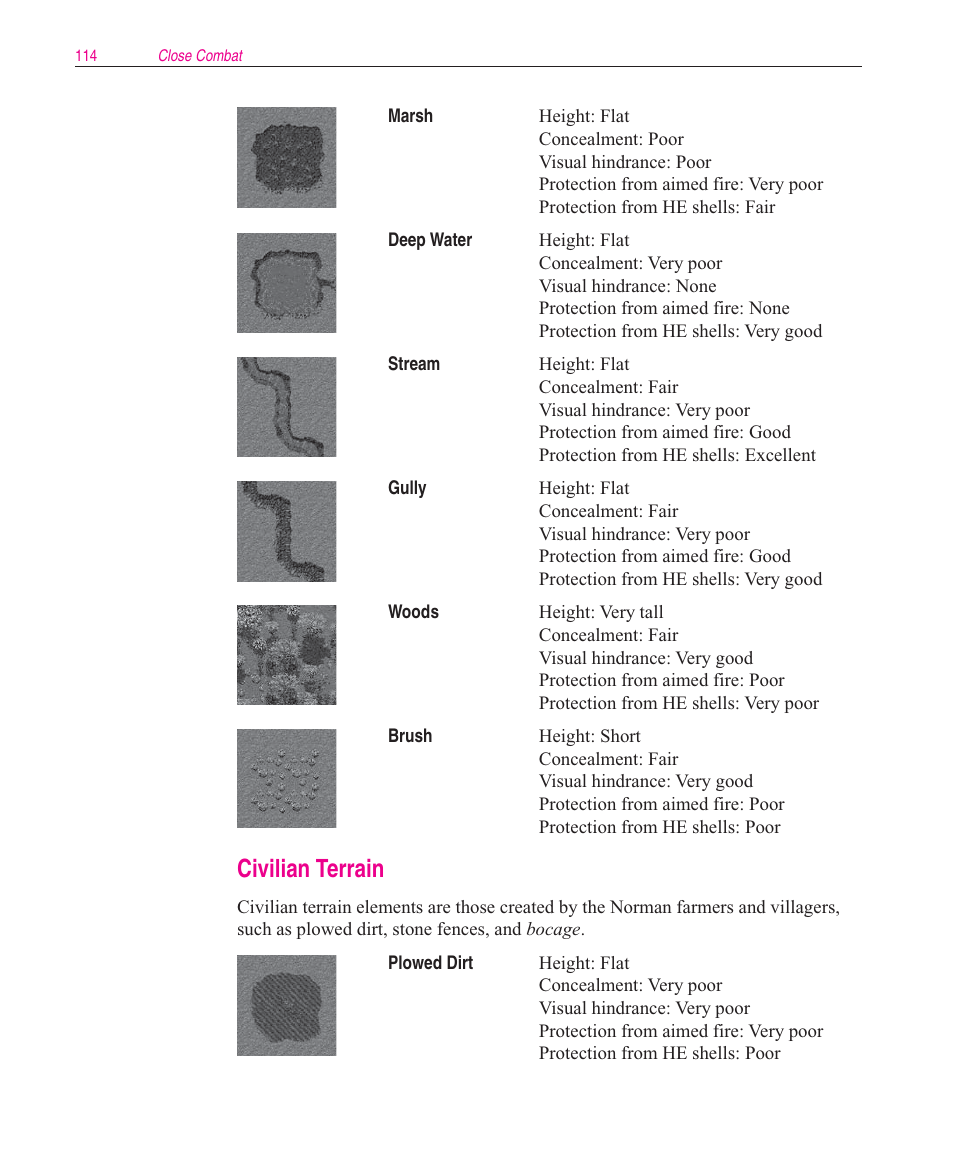 Civilian terrain | Microsoft Close Combat User Manual | Page 115 / 163