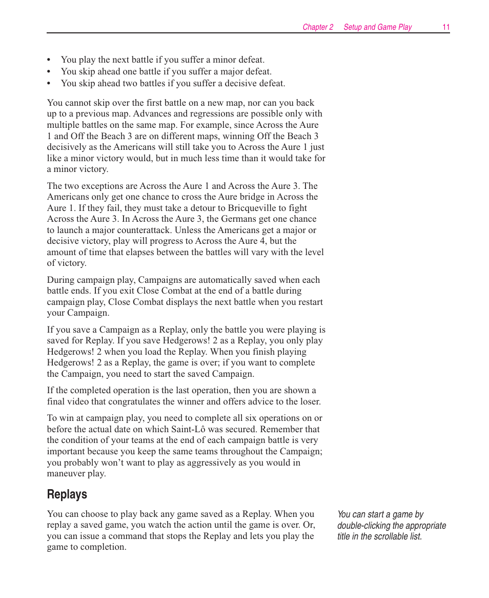 Replays | Microsoft Close Combat User Manual | Page 12 / 163