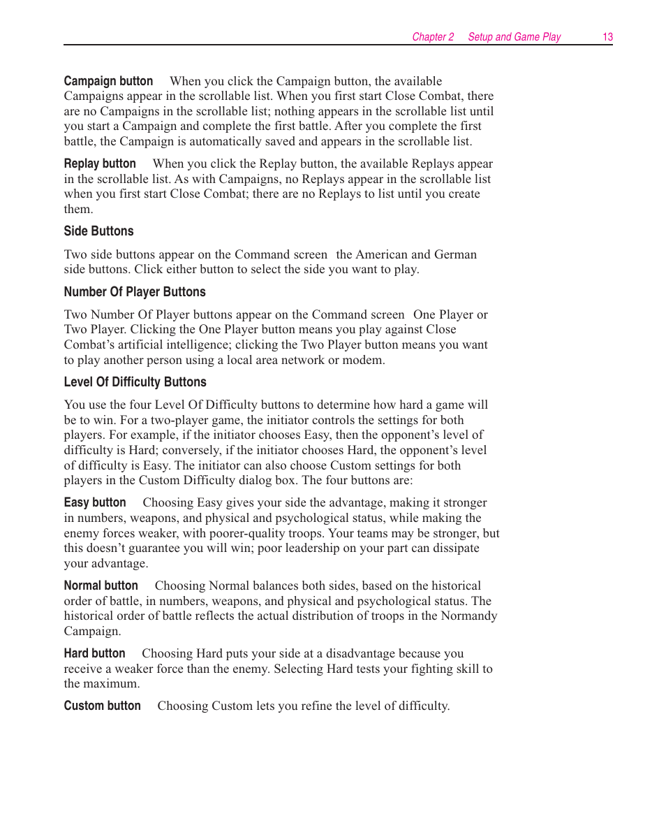 Microsoft Close Combat User Manual | Page 14 / 163