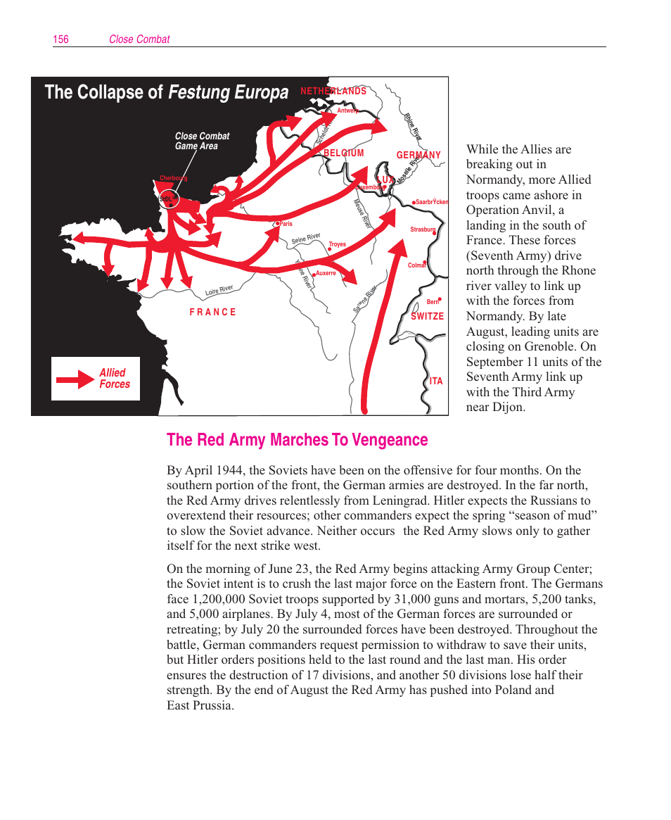 Festung europa, The collapse of, The red army marches to vengeance | Microsoft Close Combat User Manual | Page 157 / 163