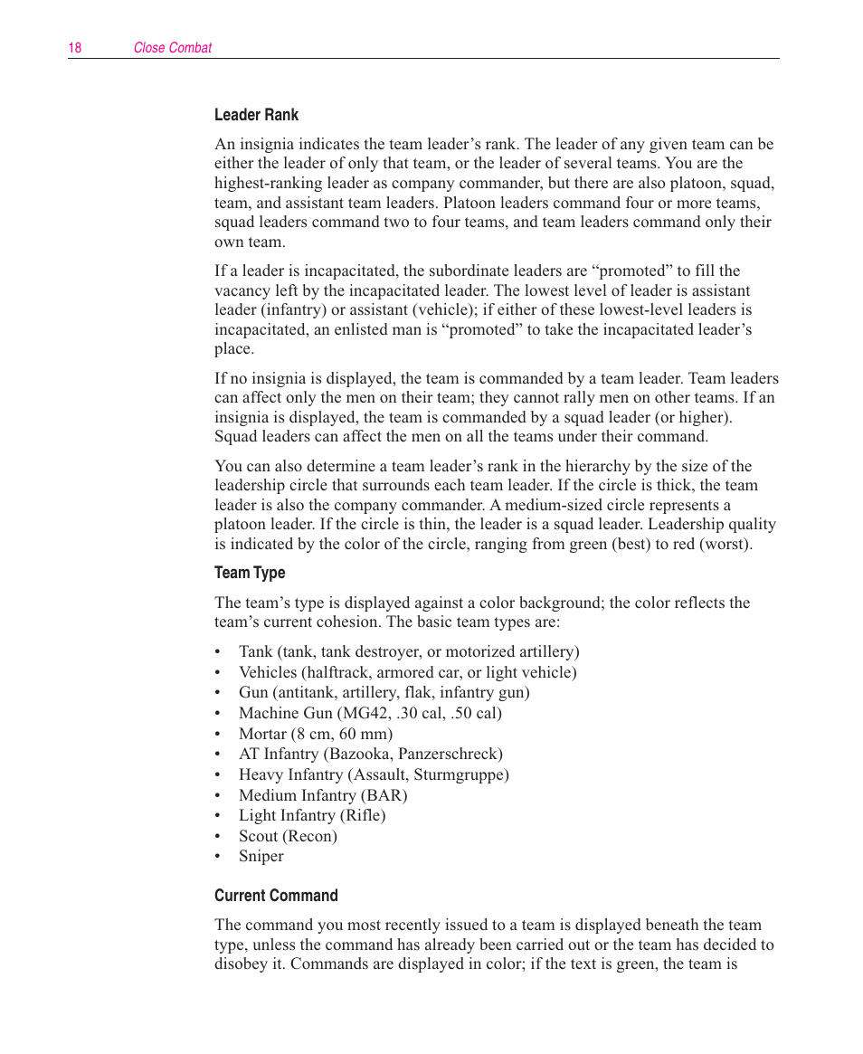Microsoft Close Combat User Manual | Page 19 / 163