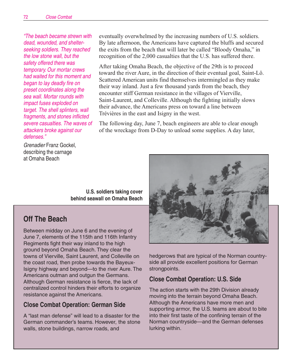 Off the beach | Microsoft Close Combat User Manual | Page 73 / 163