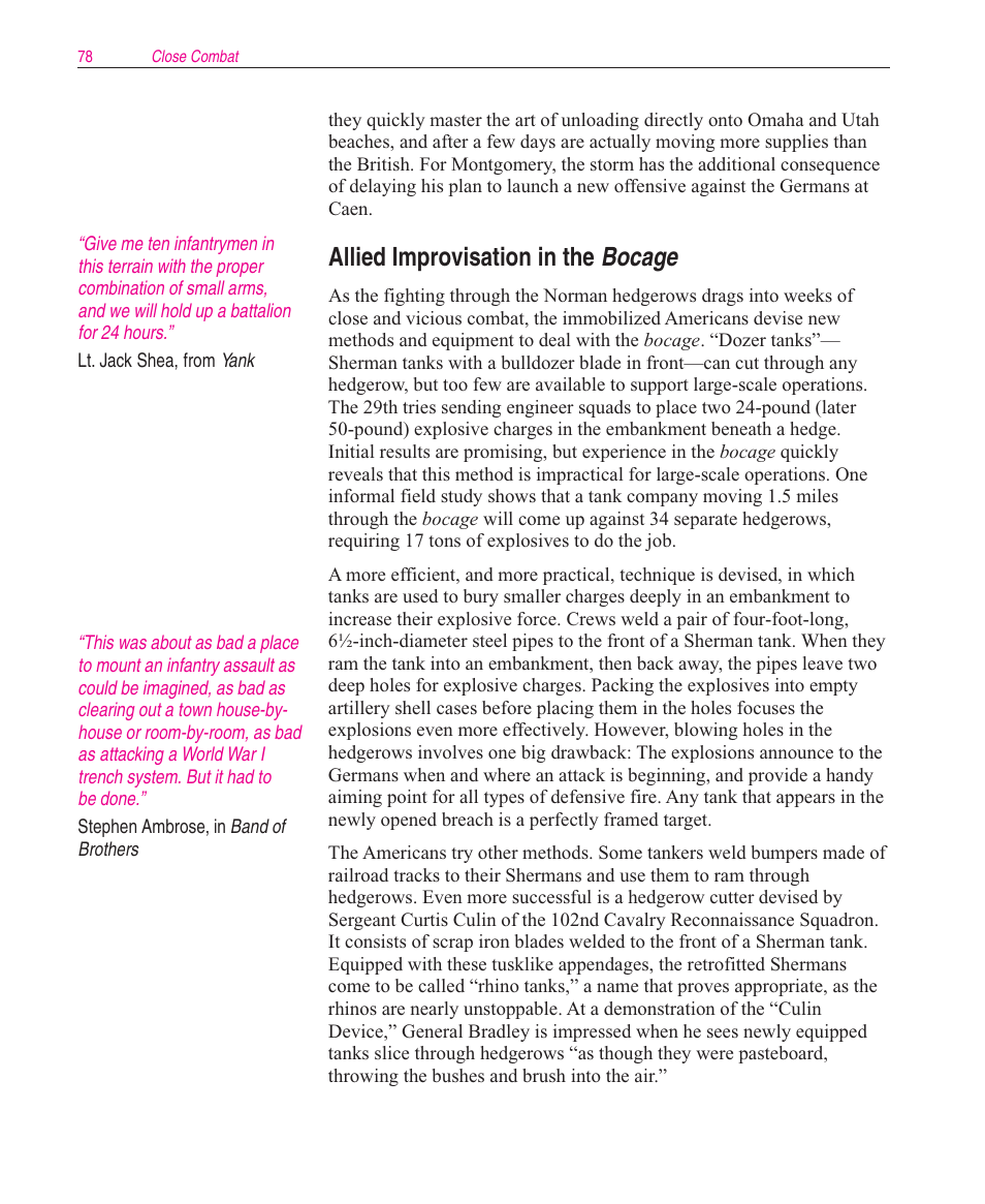 Allied improvisation in the bocage | Microsoft Close Combat User Manual | Page 79 / 163