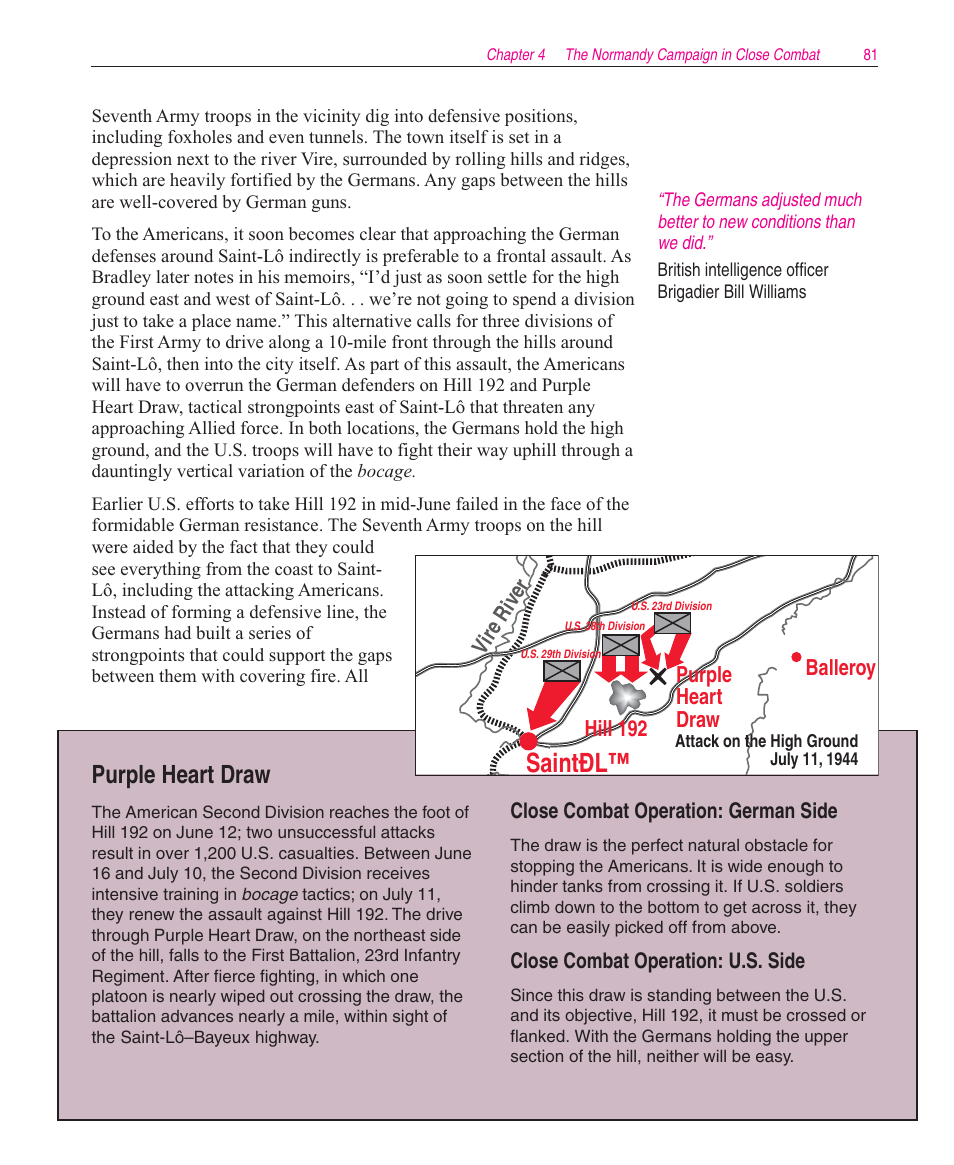 Saintðl, Purple heart draw, Vire river balleroy | Hill 192 purple heart draw | Microsoft Close Combat User Manual | Page 82 / 163