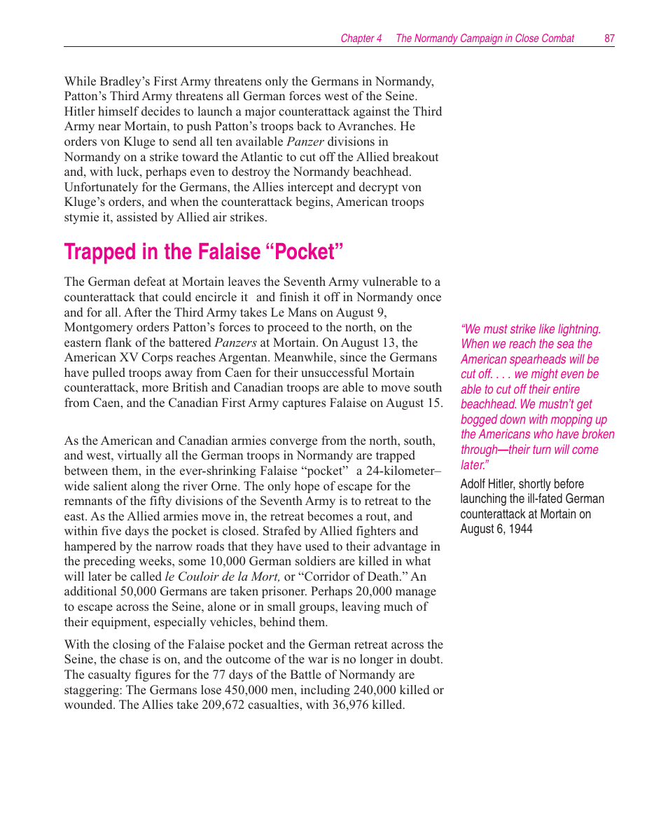 Trapped in the falaise “pocket | Microsoft Close Combat User Manual | Page 88 / 163