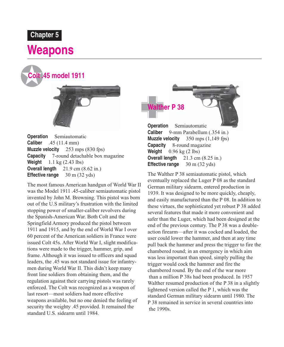 Weapons, Chapter 5 | Microsoft Close Combat User Manual | Page 90 / 163