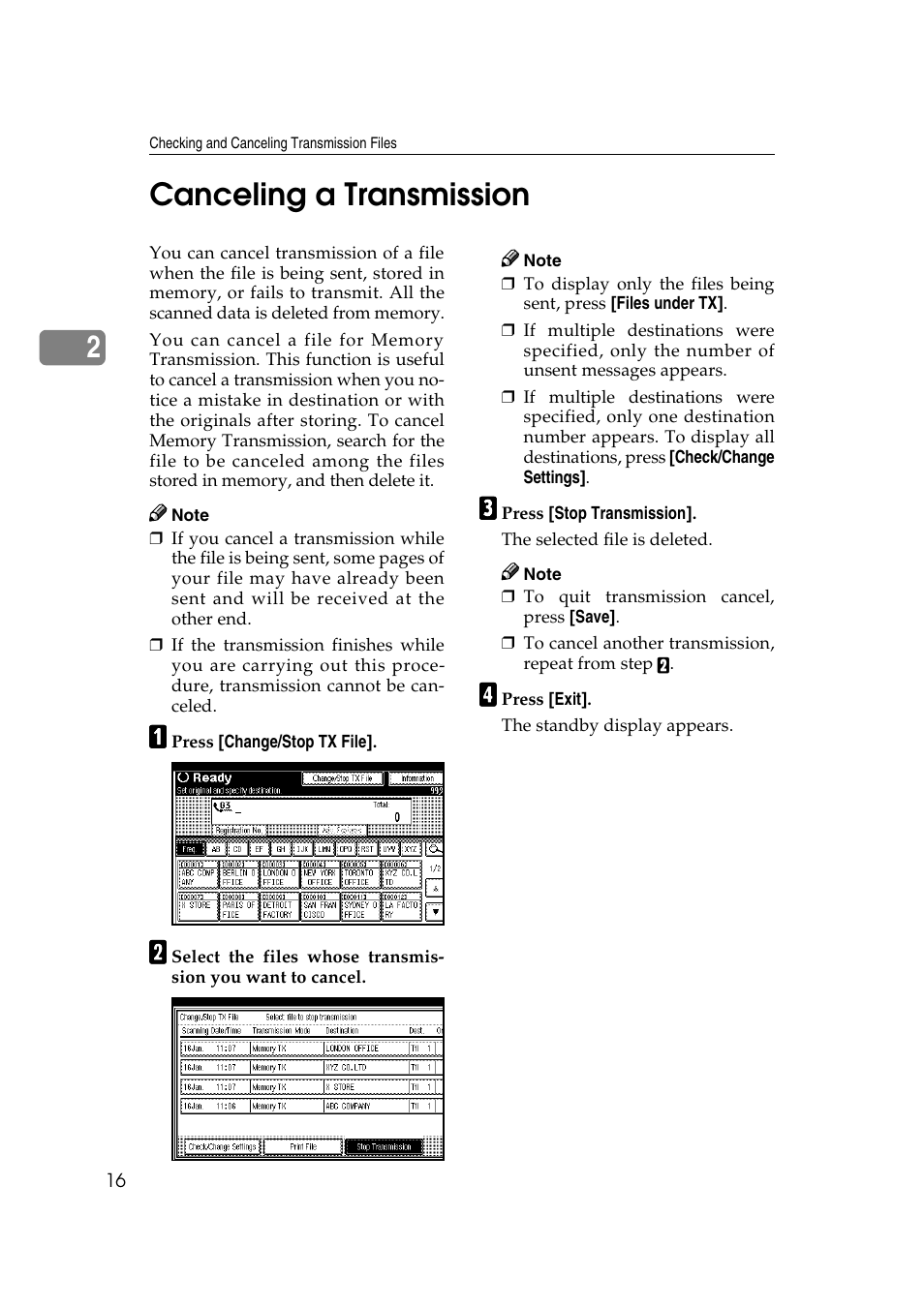 2canceling a transmission | Microsoft 2045 User Manual | Page 28 / 106